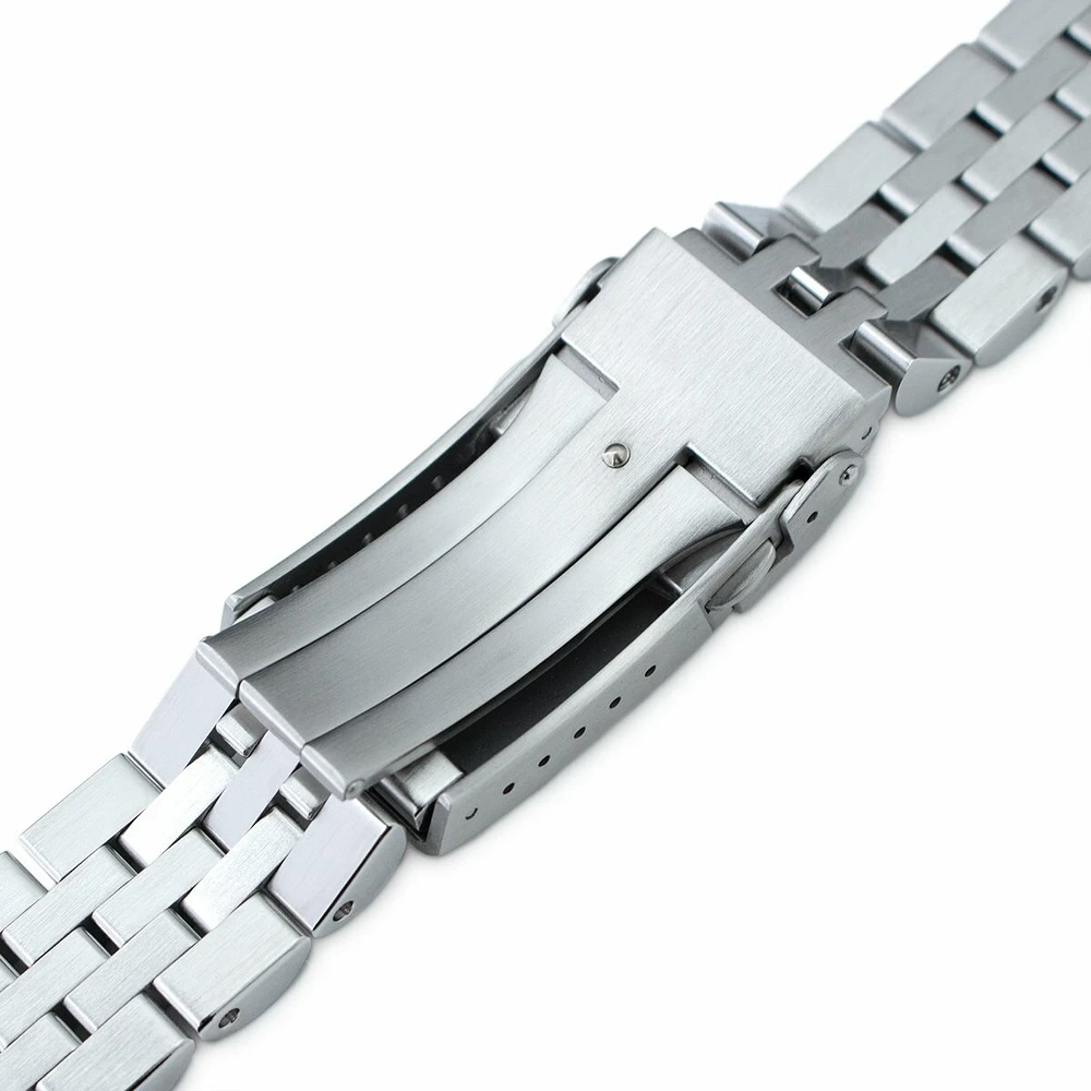 20mm Angus-J Louis JUB 316L Stainless Steel Watch Bracelet for Seiko Sumo SBDC001, SBDC031 & SPB101, Brushed/Polished, V-Clasp