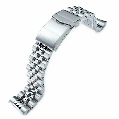 20mm Angus-J Louis JUB 316L Stainless Steel Watch Bracelet for Seiko MM300 Prospex Marinemaster SBDX001, Brushed/Polished, V-Clasp