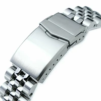 20mm Angus-J Louis JUB 316L Stainless Steel Watch Bracelet for Seiko Sumo SBDC001, SBDC031 & SPB101, Brushed/Polished, V-Clasp