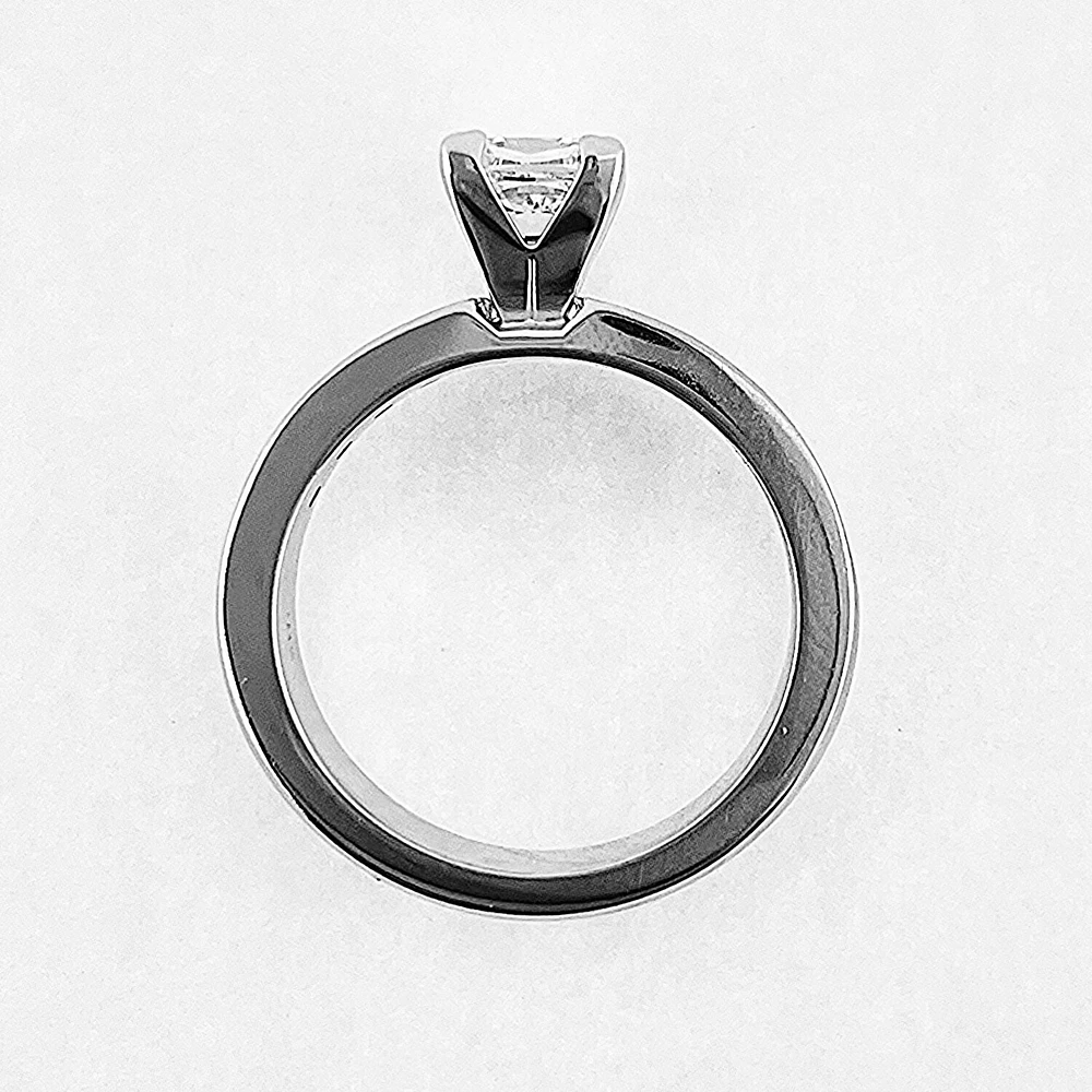 Square Brilliant Cut Engagement Ring