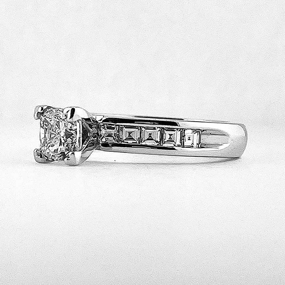 Square Brilliant Cut Engagement Ring