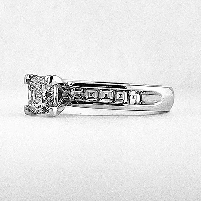 Square Brilliant Cut Engagement Ring