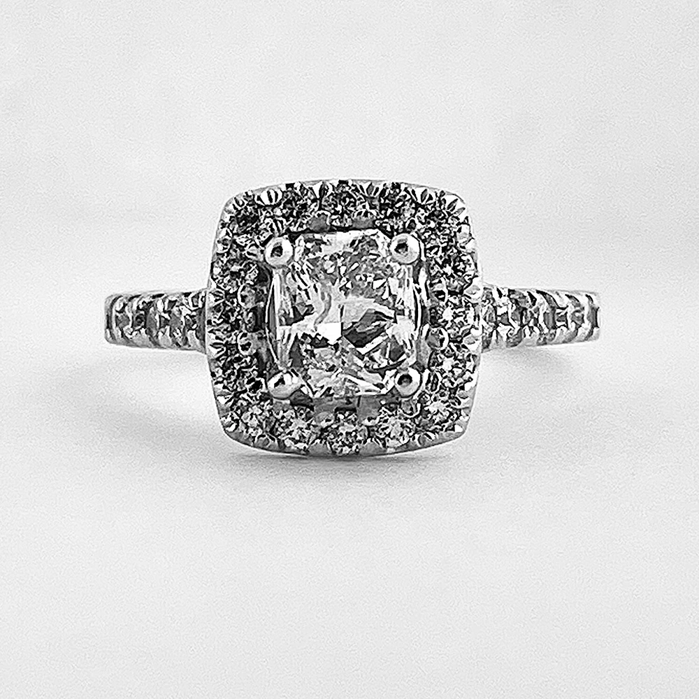 Radiant Cut Engagement Ring Halo