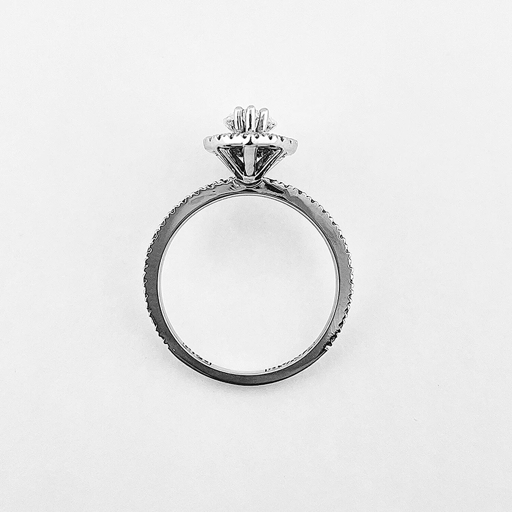 Marquis Cut Engagement Ring Halo