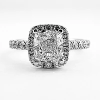 Cushion Cut Engagement Ring Halo