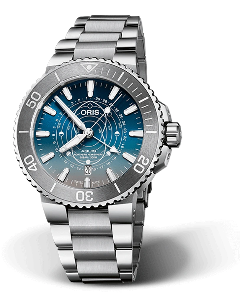 Oris Aquis Dat Watt Limited Edition Blue Dial 44MM Automatic