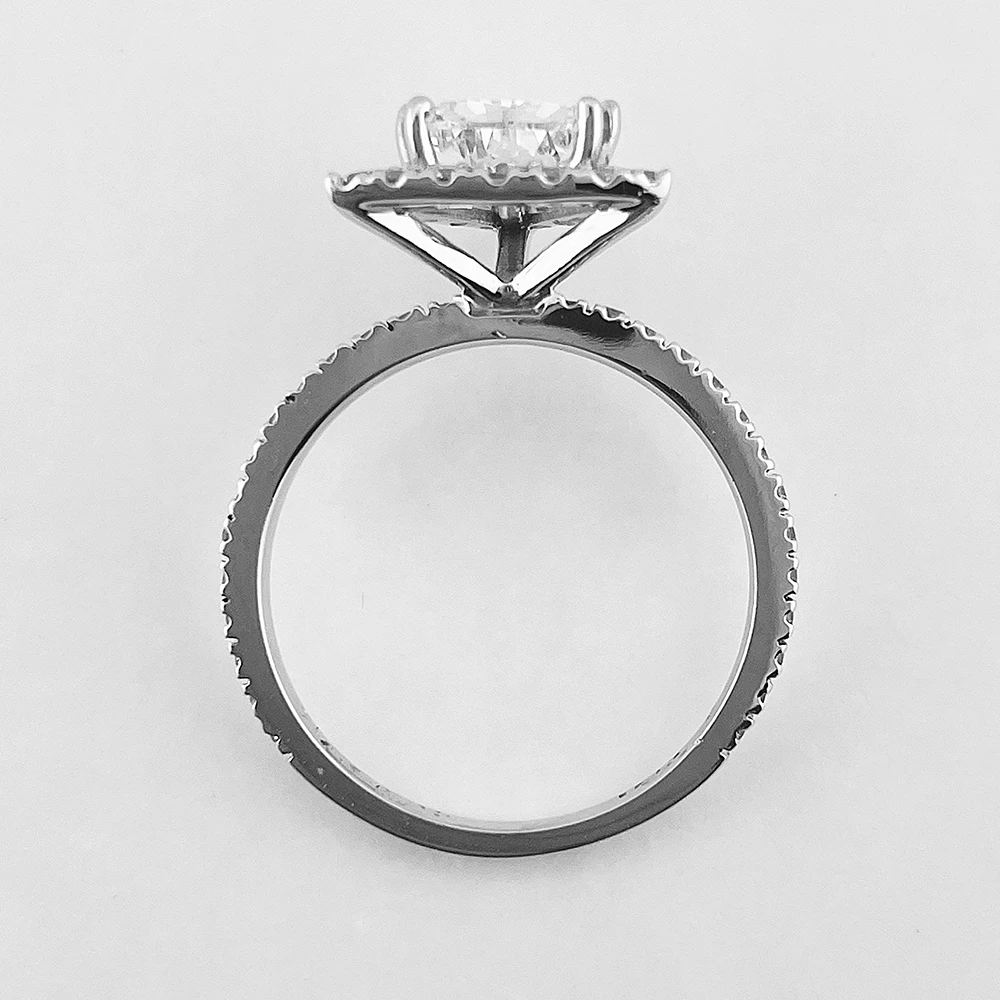 Trillion Cut Engagement Ring Halo