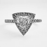 Trillion Cut Engagement Ring Halo