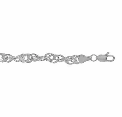 Sterling Silver, 5.5mm Singapore Chain