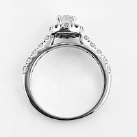 Round Cut Engagement Ring With Halo