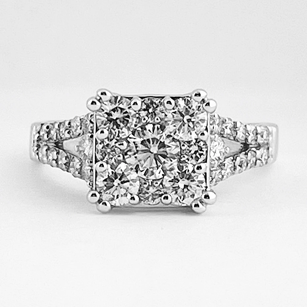 Diamond Cluster Ring