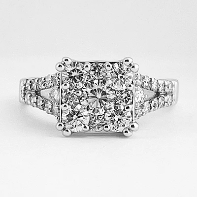 Diamond Cluster Ring