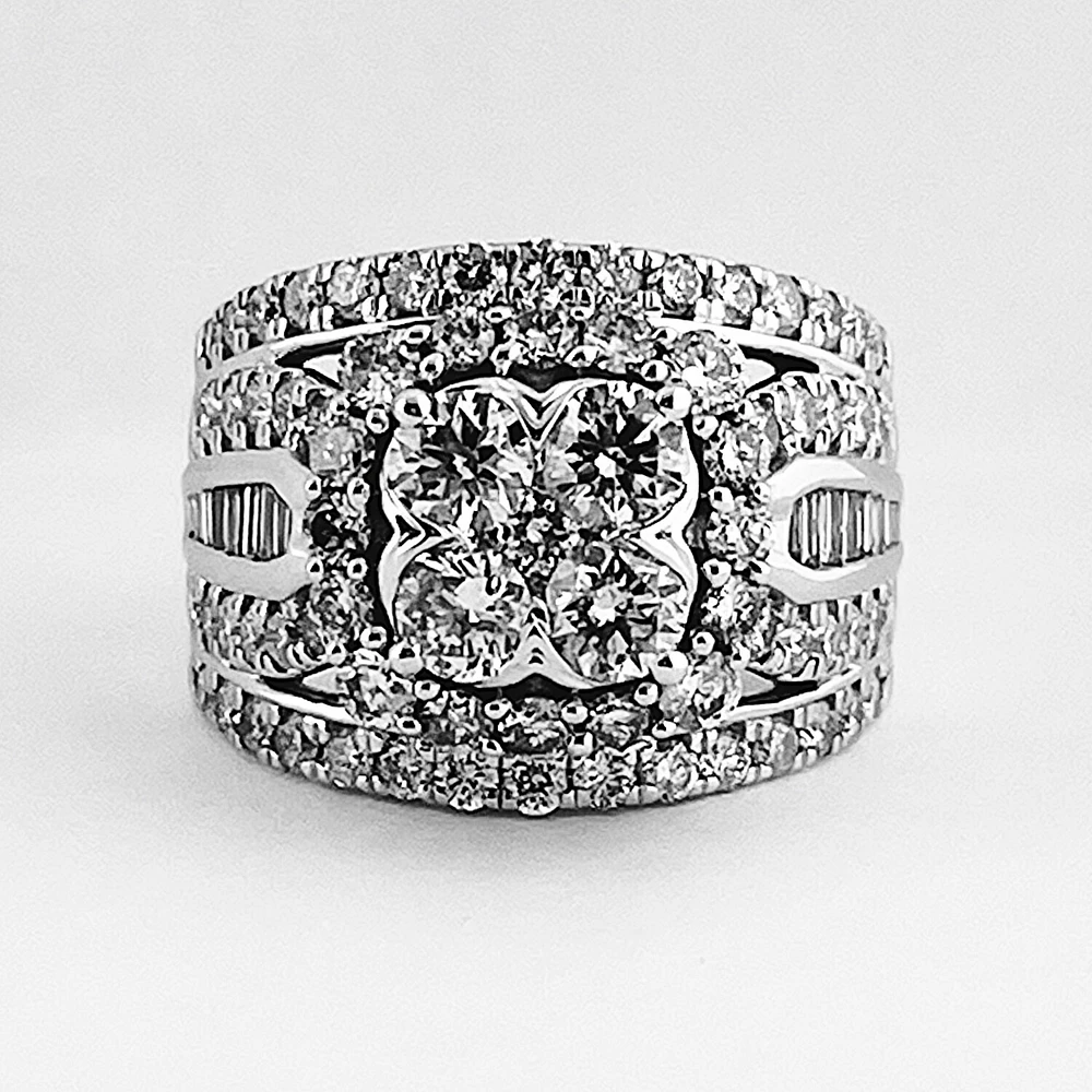 Diamond Cluster Ring