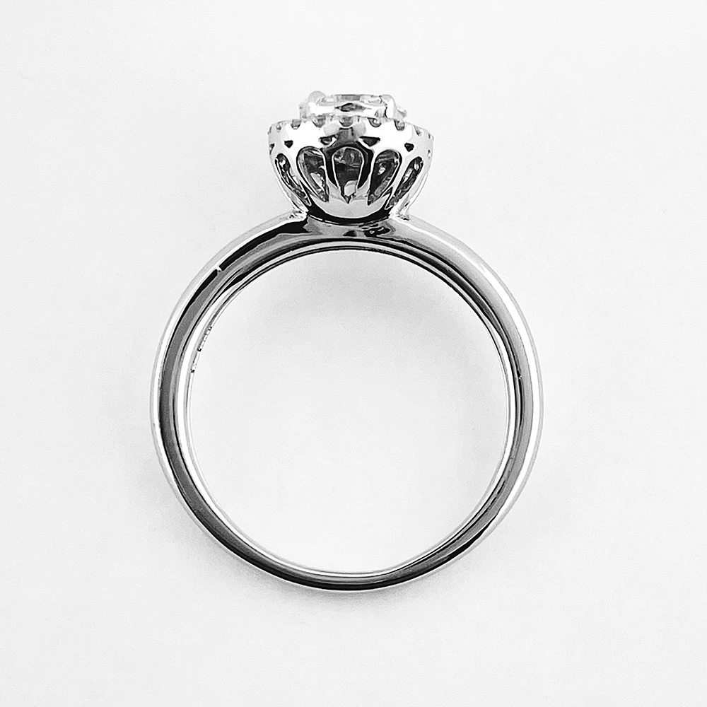 Pear Shape Diamond Cluster Ring With Halo