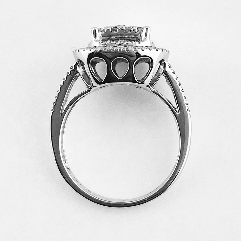 Diamond Cluster Ring With Halo