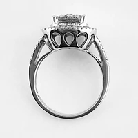 Diamond Cluster Ring With Halo