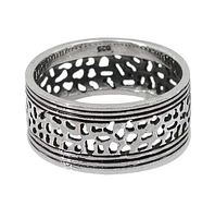 Sterling Silver Filigree Ring, 9mm Width