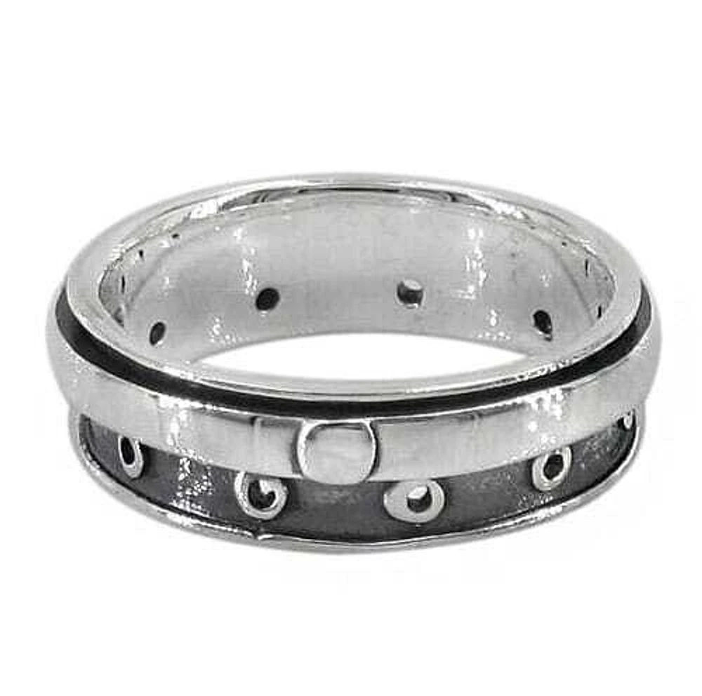 Sterling Silver Spin Ring, 6mm Width