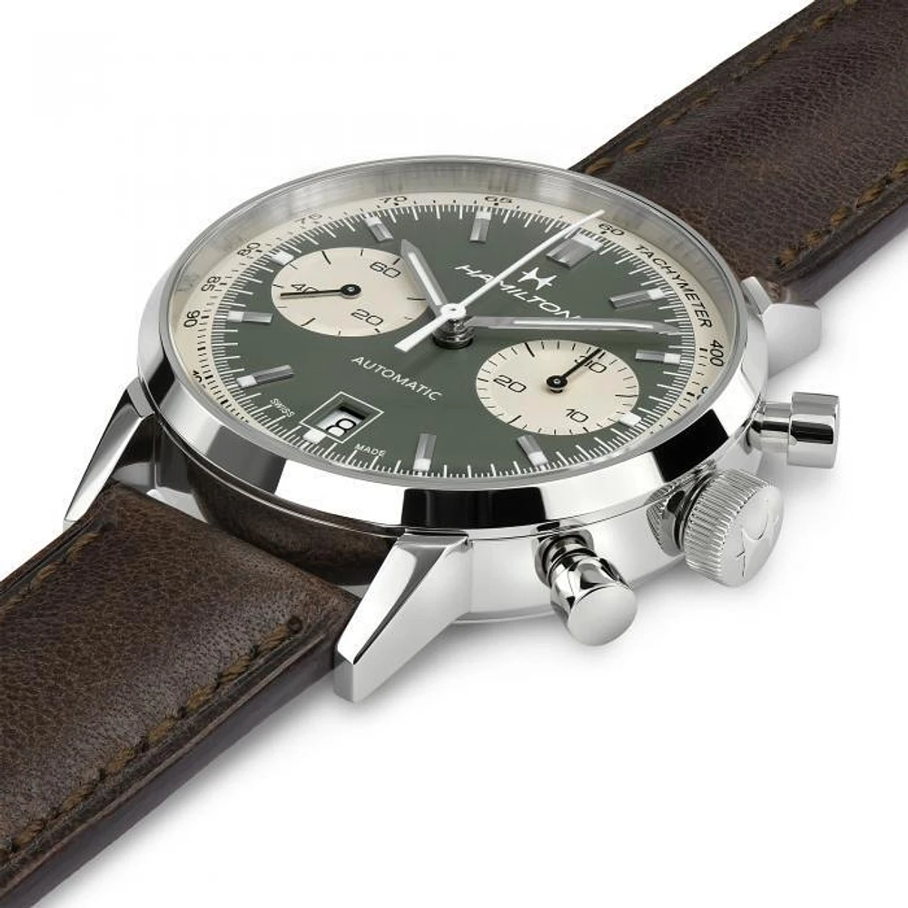 American Classic IntraMatic Olive Dial 40MM Automatic Chrono H38416560