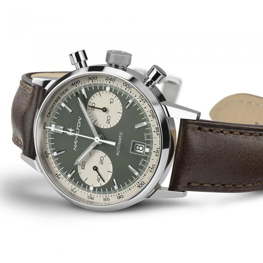 American Classic IntraMatic Olive Dial 40MM Automatic Chrono H38416560