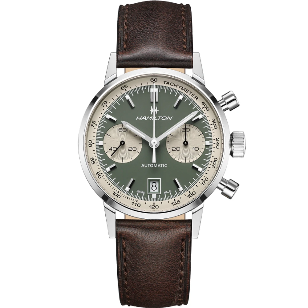 American Classic IntraMatic Olive Dial 40MM Automatic Chrono H38416160