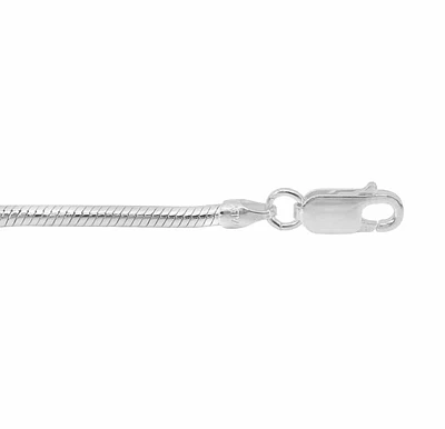 Sterling Silver, 2.3mm Snake Chain