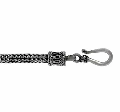 Sterling Silver With Oxidized, 4mm Bracelet