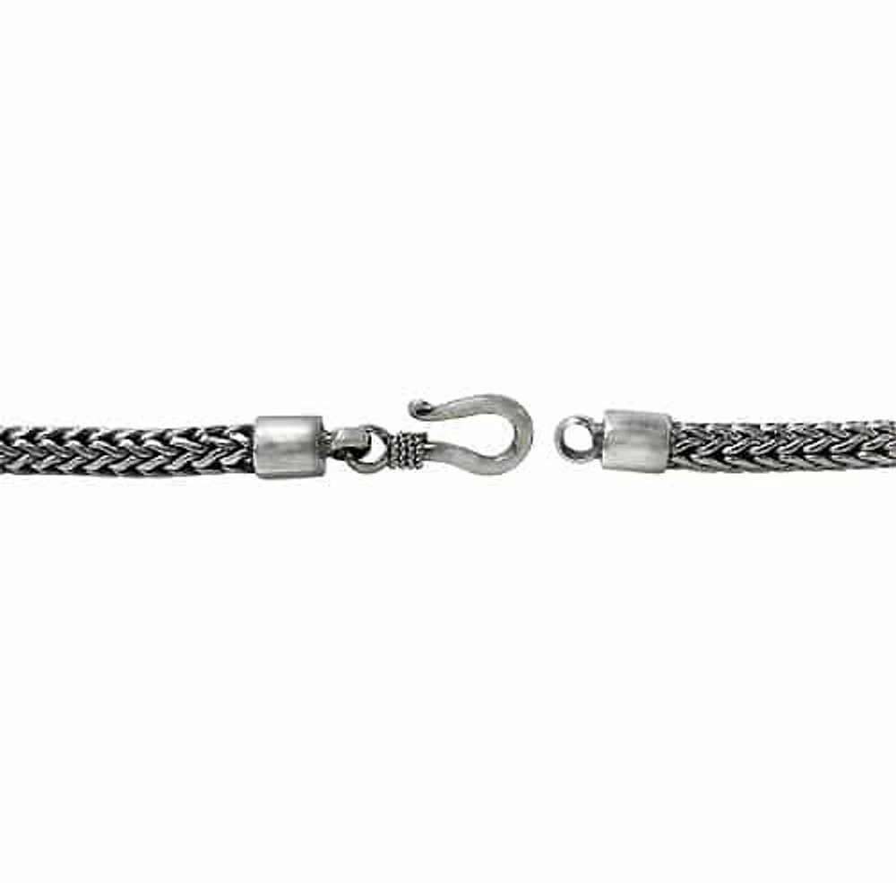 Sterling Silver With Oxidized, 2.5mm Bracelet