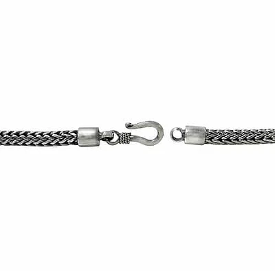 Sterling Silver With Oxidized, 2.5mm Chain
