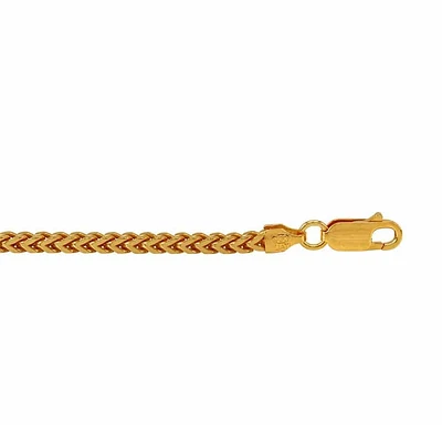 Sterling Silver With Gold, 2.5mm Figaro Chain