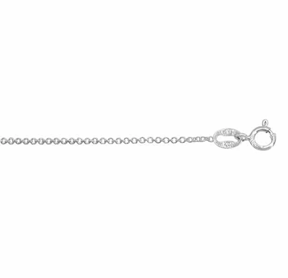 Sterling Silver, 1mm Cable Chain