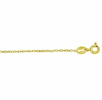 Sterling Silver With Gold, 1.5mm Twisted Oval Link Chain