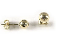 10K Yellow Gold Ball Stud Earrings