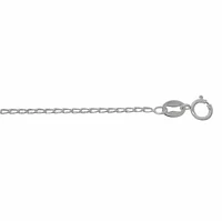 Sterling Silver, 1.1mm Narrow Link Curb Chain With 2 Sides Diamond Cut Finished