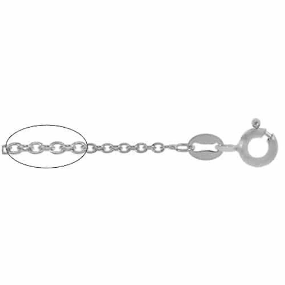 Sterling Silver, 1.2mm Cable Chain