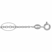Sterling Silver, 1.2mm Cable Chain