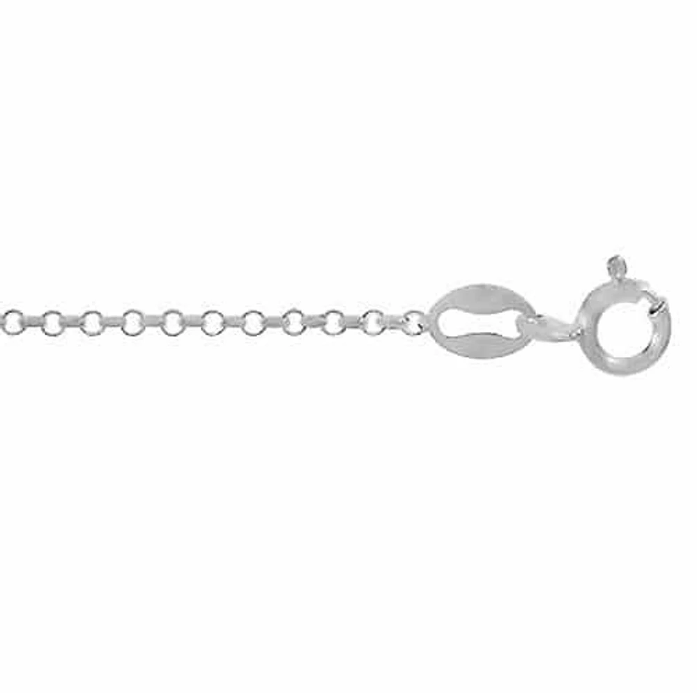 Sterling Silver, 1mm Rolo Chain