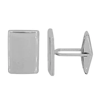 Silver With Rhodium Cufflink