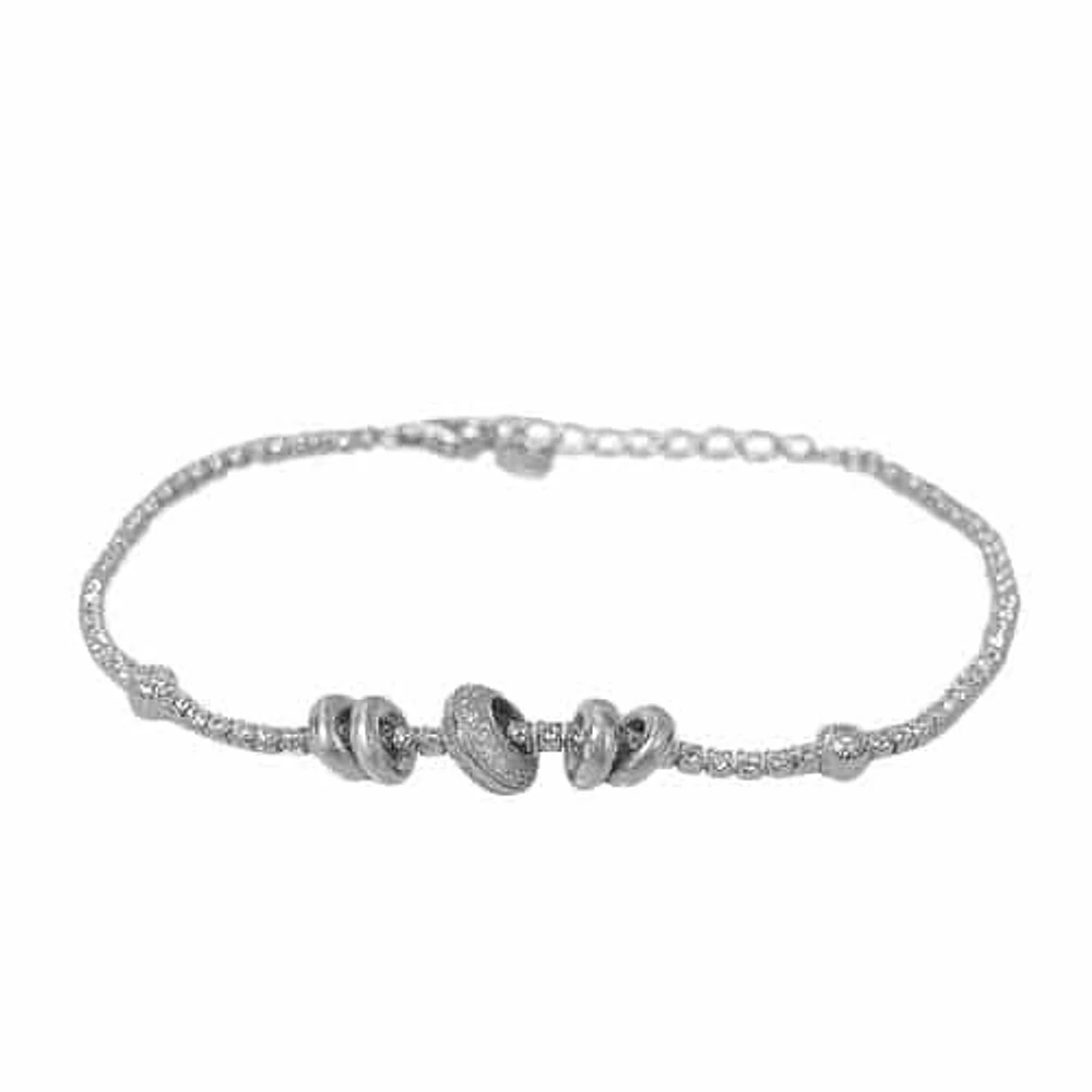 Sterling Silver With Rhodium, Tennis Bracelet