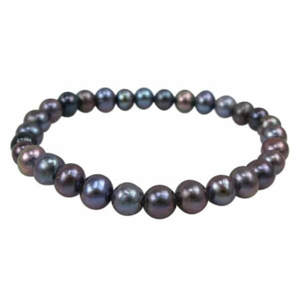 Peacock Freshwater Pearl Elastic Bracelet