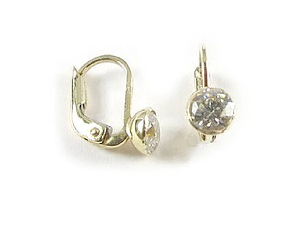 10K Yellow Gold C.Z Ball Children's Earrings