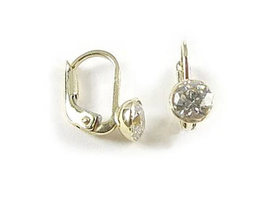 10K Yellow Gold C.Z Ball Children's Earrings