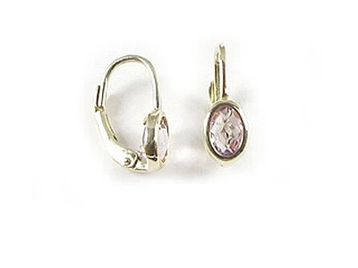 10K Yellow Gold Oval Amethyst Children's Earrings