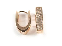 10K Rose Gold C.Z Hoop Earrings