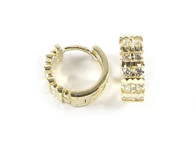 10K Yellow Gold C.Z Huggy Earrings