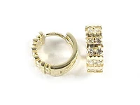 10K Yellow Gold C.Z Huggy Earrings