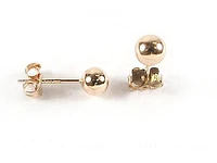 10K Rose Gold Ball Stud Earrings