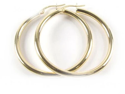 10K Yellow Gold Polished Hoop Earrings