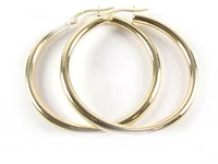 10K Yellow Gold Polished Hoop Earrings
