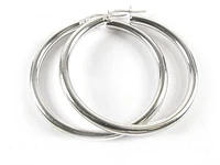 10K Gold Polished Hoop Earrings